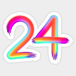 Brushed 24 Sticker